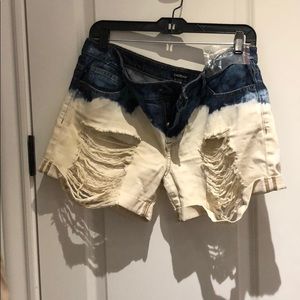 Bebe bleached out shorts